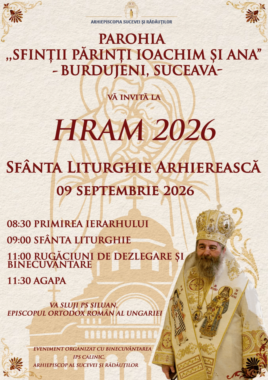 Liturghie Arhierească de la hramul Parohiei ,,Sfinții Părinți Ioachim și Ana” - Stejari